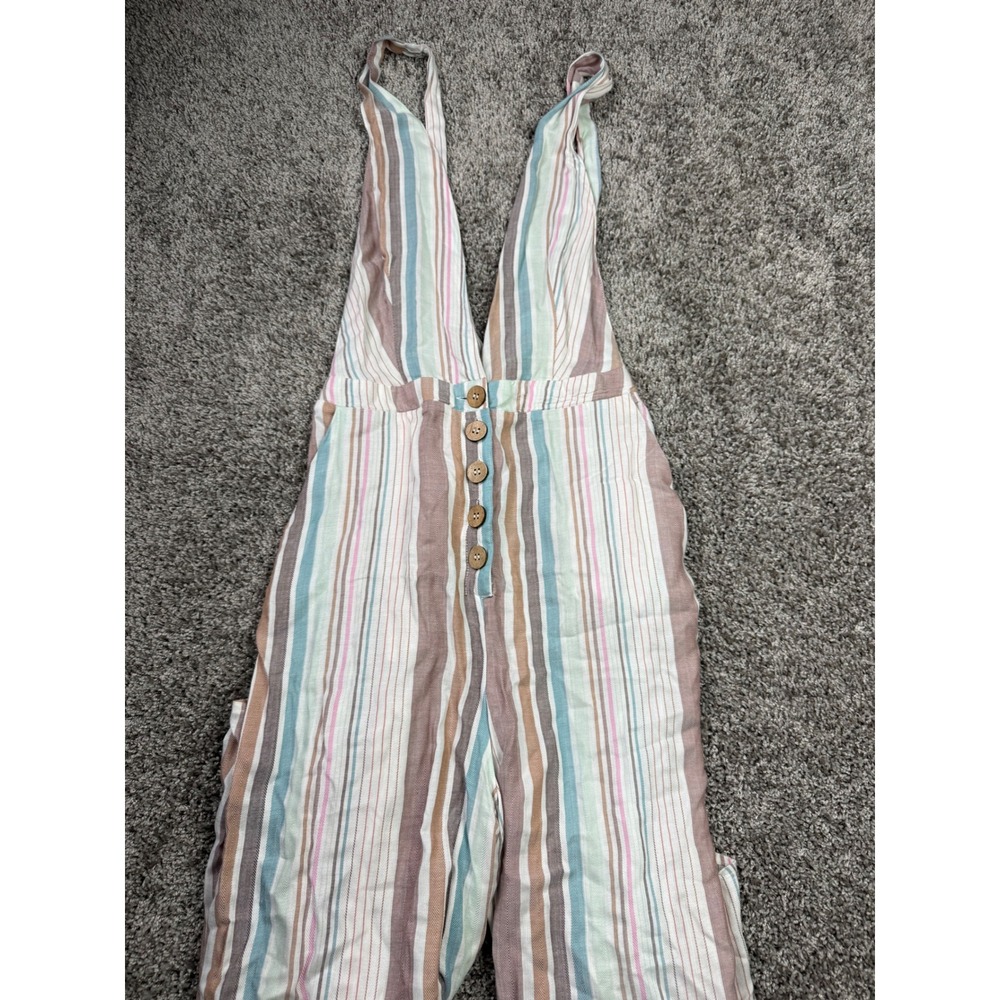 Wild Fable Striped Jumpsuit Womens Medium Multicolor Wide Leg Button Front NWT
